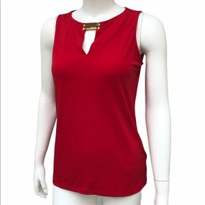 MICHAEL Michael Kors Red Sleeveless Top